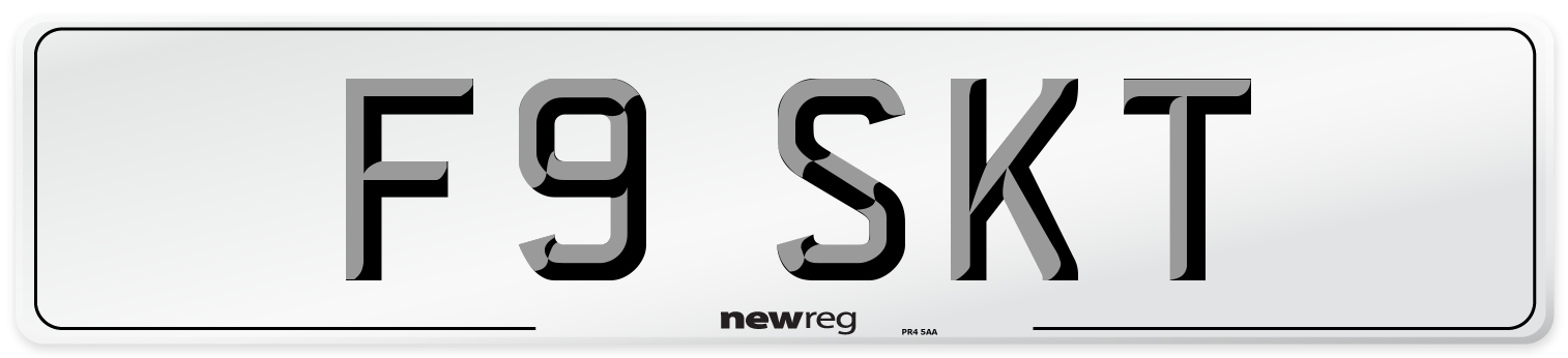 F9 SKT Number Plate from New Reg